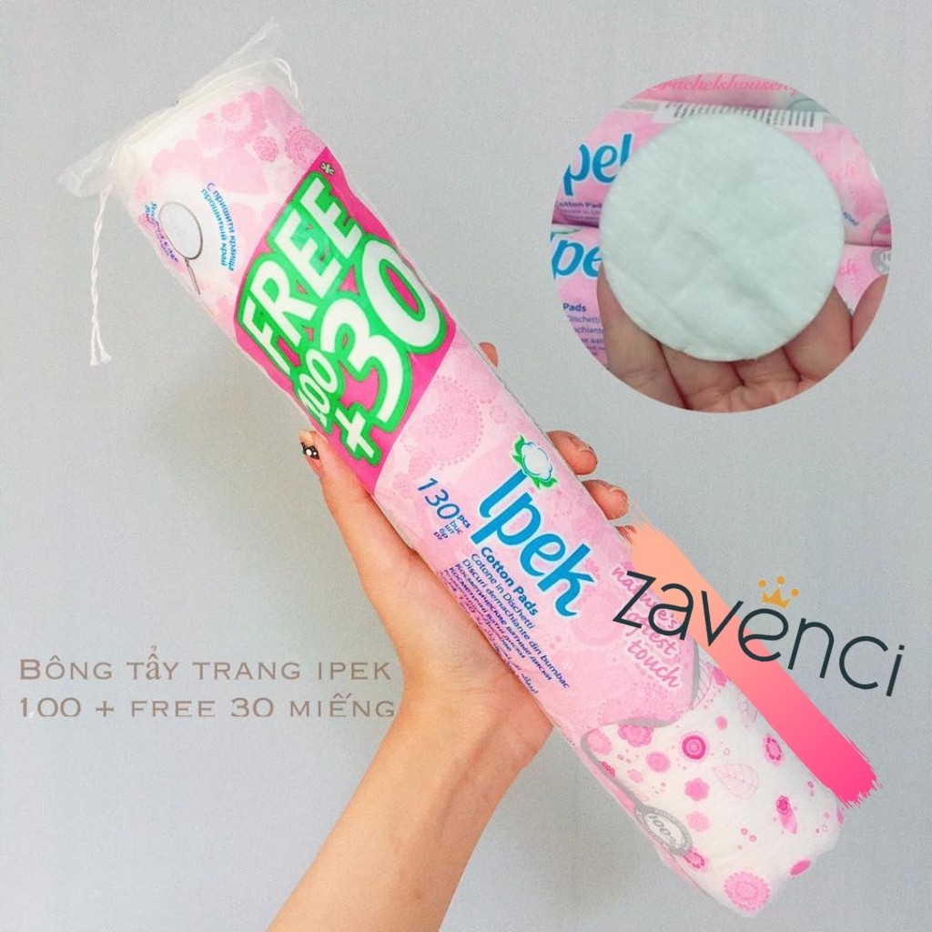 Bông Tẩy Trang IPEK THỔ NHĨ KÌ Công Nghệ Dệt 2 Lớp Tẩy Trang Hiệu Quả (130 miếng) | BigBuy360 - bigbuy360.vn