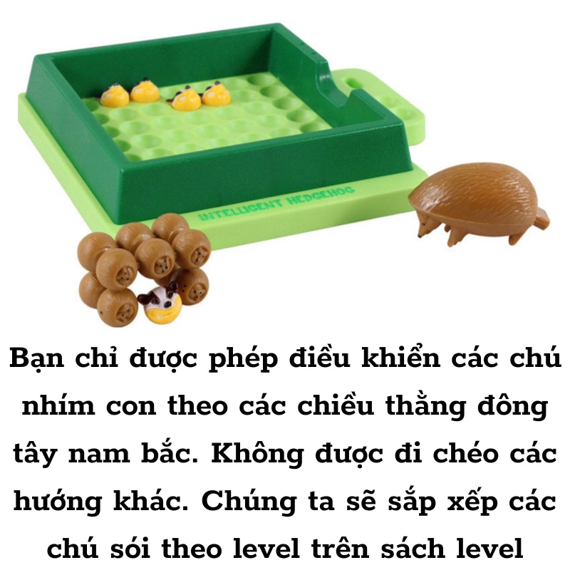 Đồ chơi board game giải mã mê cung nhím con tìm mẹ nhiều cấp độ khó tăng dần vui nhộn thông minh B4KIDS - L5