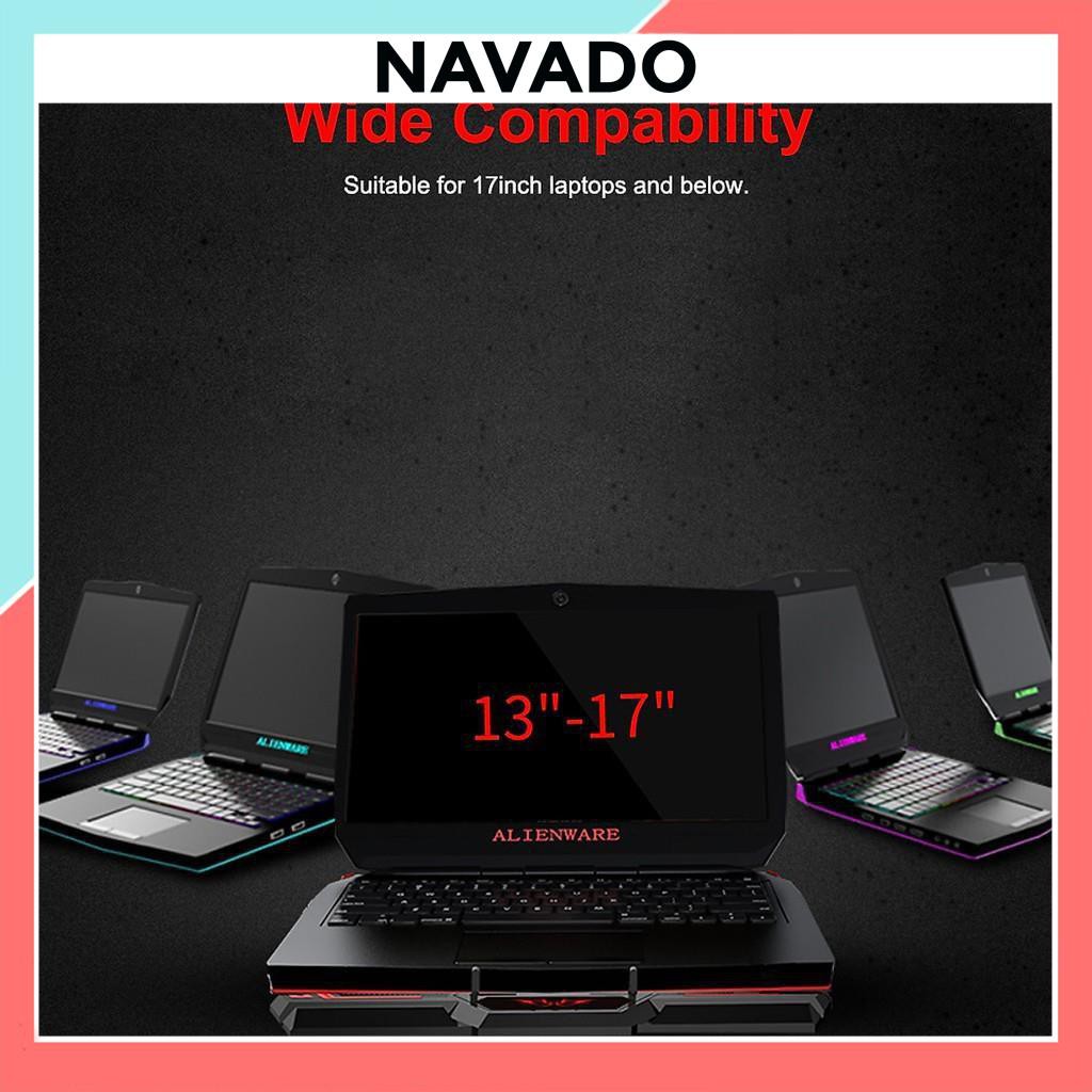 Đế tản nhiệt laptop Gaming COOL 6 cao cấp Màn hình điều khiển Đèn led chống trượt làm mát nhanh 6 quạt