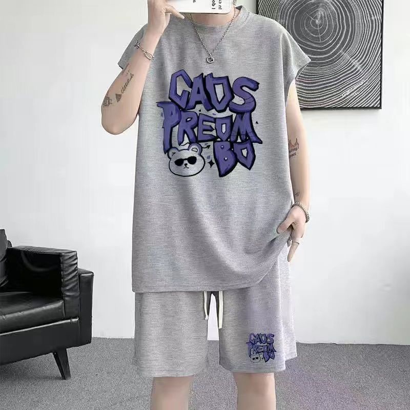 Set Áo Thun Sát Nách Và Quần Short Thời Trang Thể Thao Mùa Hè Cho Nam