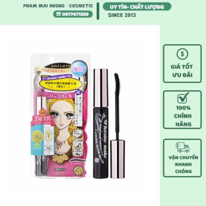 Mascara Kiss me Heroin dài và dày mi Nhật mẫu mới nhất