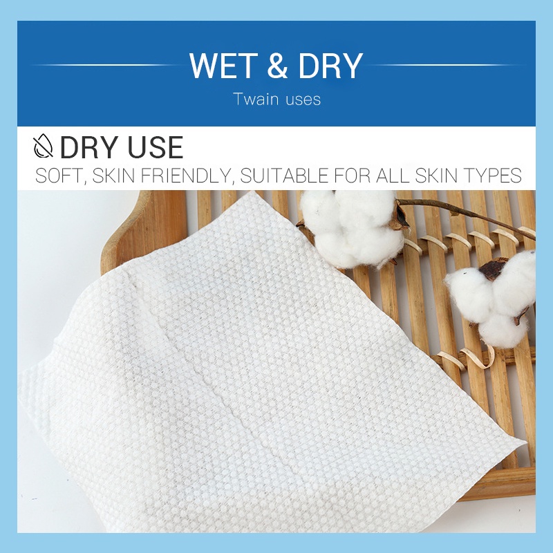 Khăn Tẩy Trang Bằng Cotton Nguyên Chất Dày Dặn Sử Dụng Một Lần