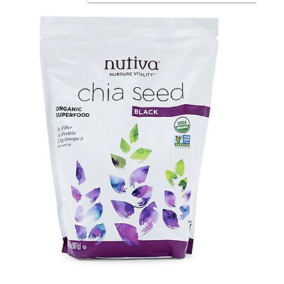 Hạt Chia Mỹ Nutiva Chia Seed Black - gói chiết 100gr