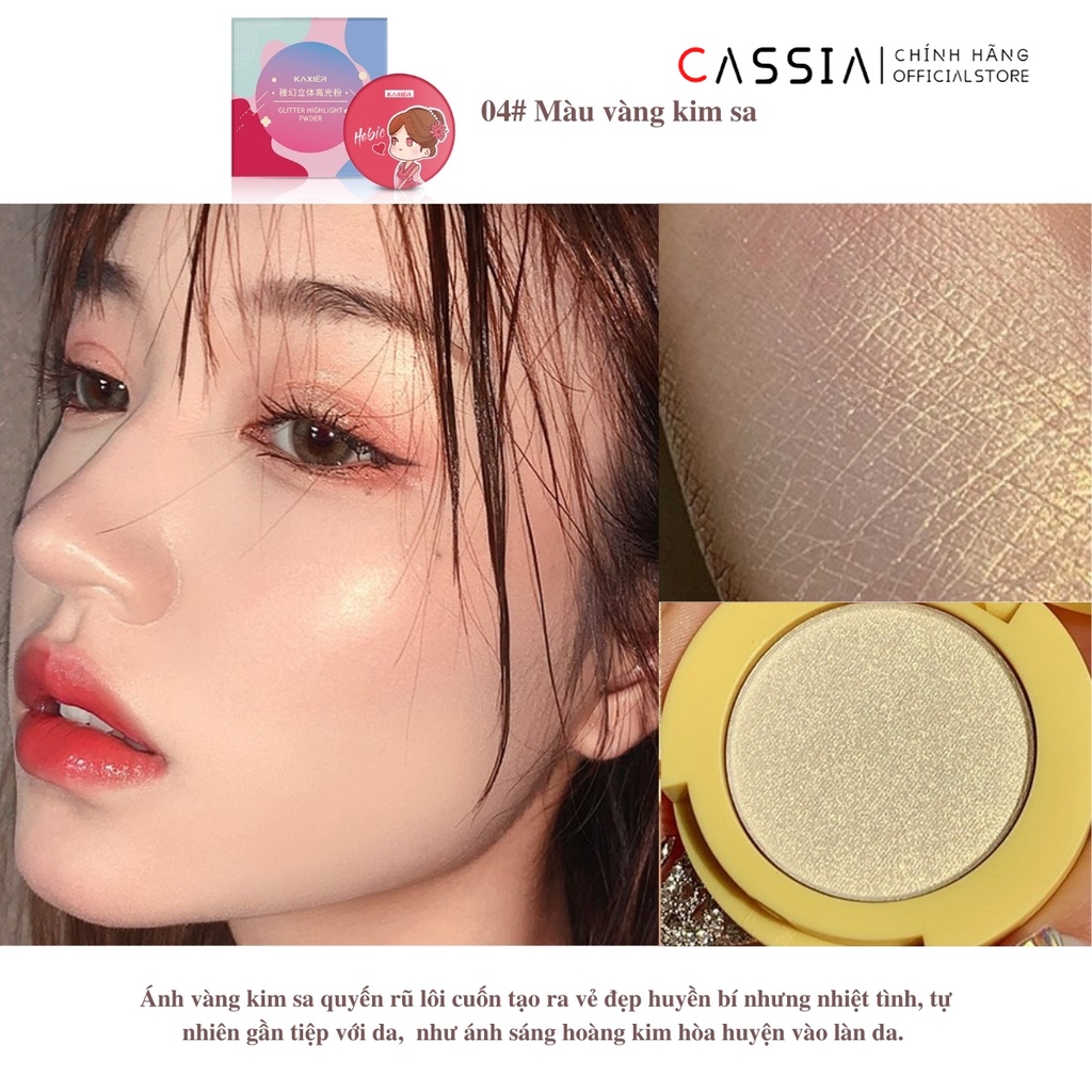 [Mua 1 tặng 1] Phấn Bắt Sáng KAXIER Ánh Nhũ Lấp Lánh Trang Điểm Mặt Và Cơ Thể highlighting powder