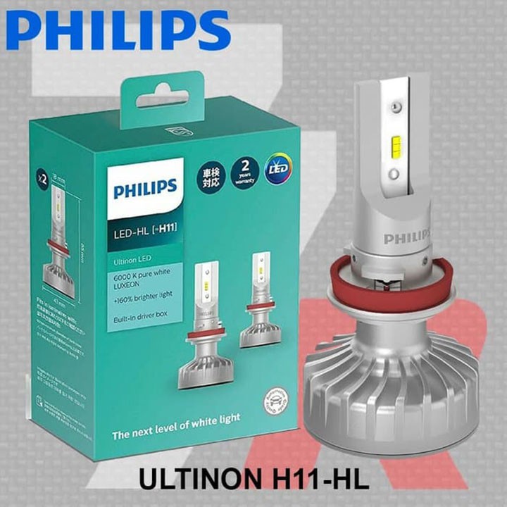 Đèn Pha LED H11 Philips Ultinon + 160% Chính Hãng Siêu Sáng