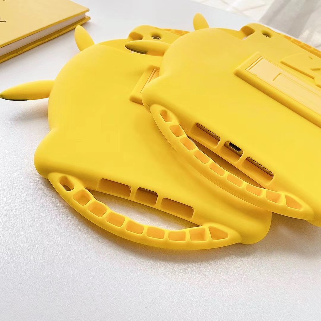 Ốp bảo vệ máy tính bảng bằng silicon dẻo kiểu hoạt hình Pikachu dễ thương cho mini12345 ipad 5/6/2017/2018/pro 9.7 10.2