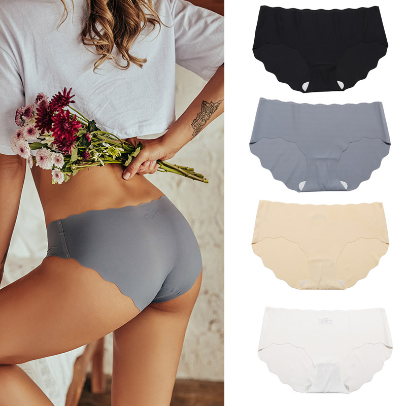 Cute Byte Quần Lót Nữ Không Đường May Màu Trơn Cỡ M-XL