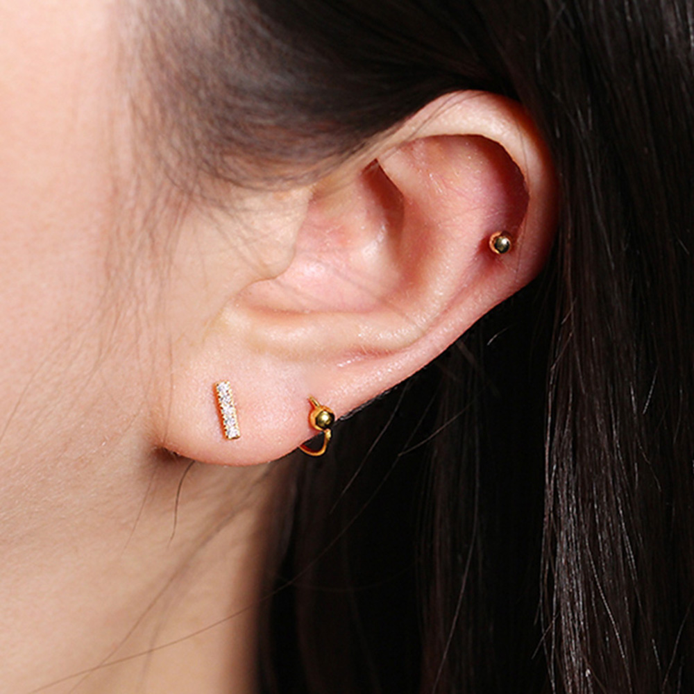 Khuyên tai tròn cá tính tùy chọn kích thước 6mm / 8mm / 10mm / 12mm