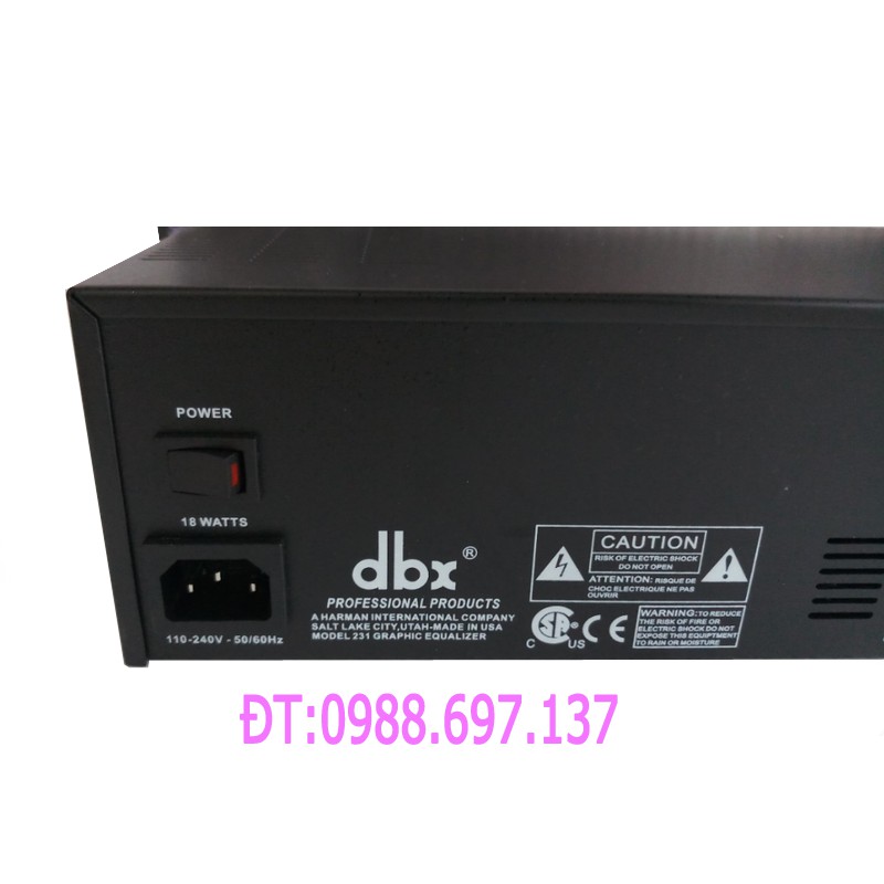 lọc xì equalizer dbx 231 - lọc âm karaoke dbx 231