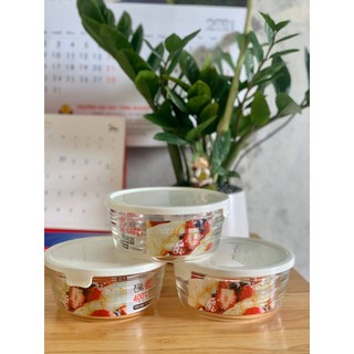 Set 3 hộp thủy tinh lock&lock dung tích 480ml