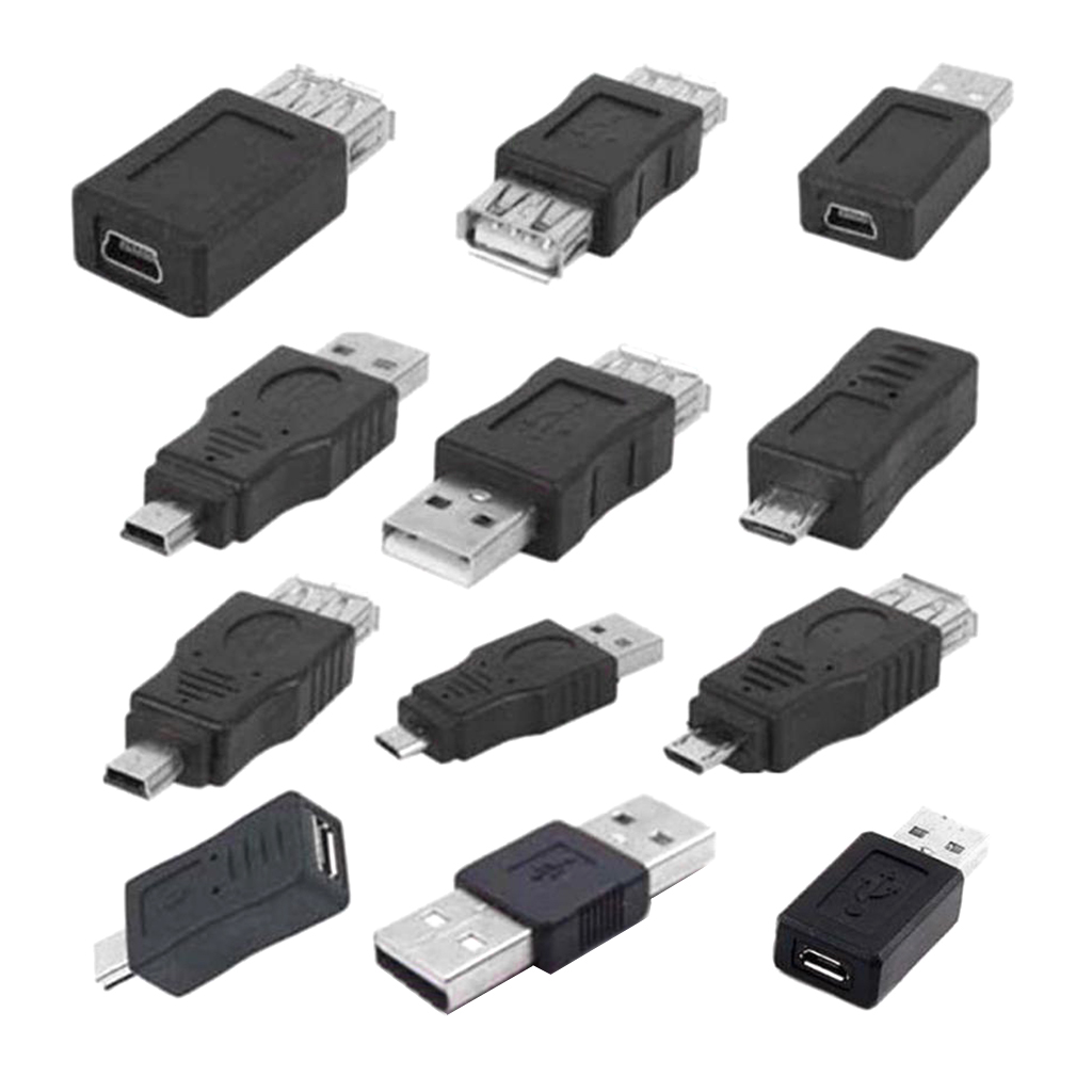 Set 12 Đầu Chuyển Đổi Otg Usb 2.0 A Male Sang Female Micro-B | BigBuy360 - bigbuy360.vn