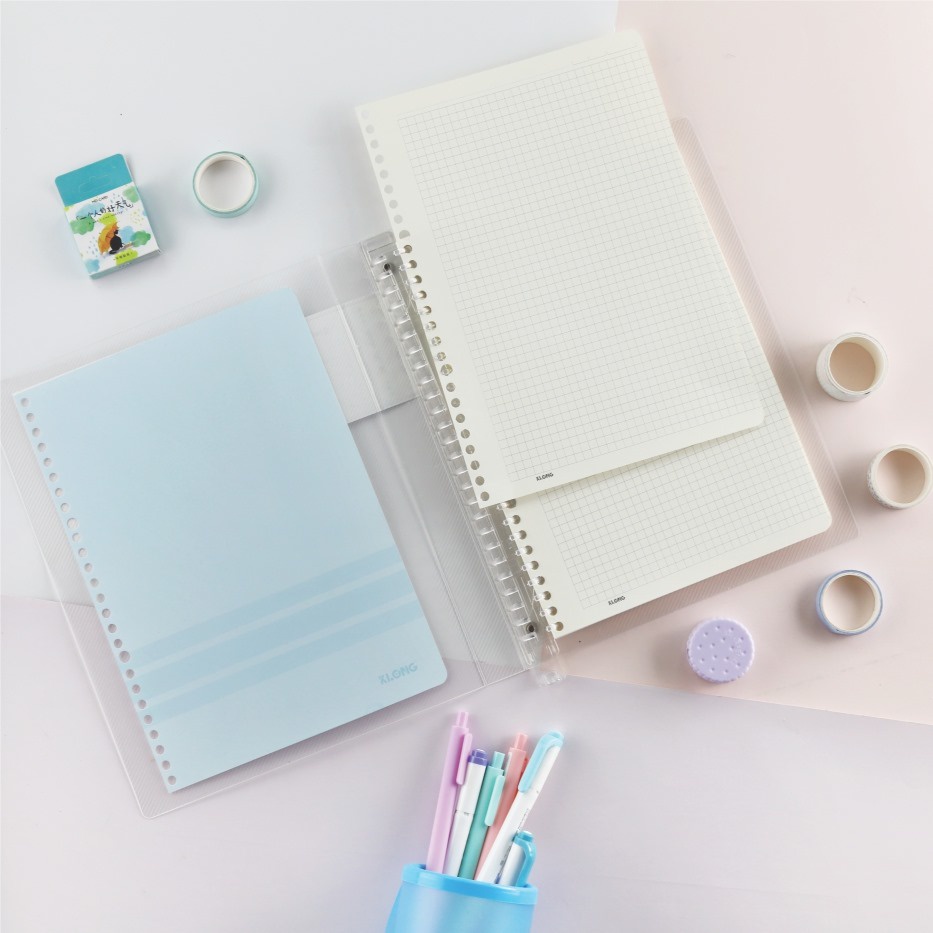 Sổ còng nhựa Binder KLONG B5 kèm 40 tờ ruột caro và 5 tab phân trang MS 544