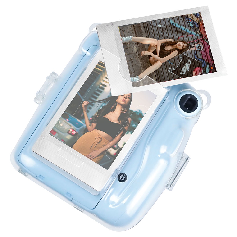 Bộ Túi Đựng Máy Ảnh Fujifilm Instax Mini 11 Trong Suốt Kèm Túi Đựng Và Dây Đeo + Miếng Dán Chuyên Dụng Chất Lượng Cao