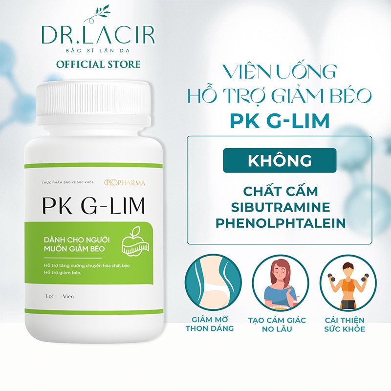 Viên uống giảm cân táo Pk G-Lim Lamer Dr Lacir Hộp 30 viên SimShop102