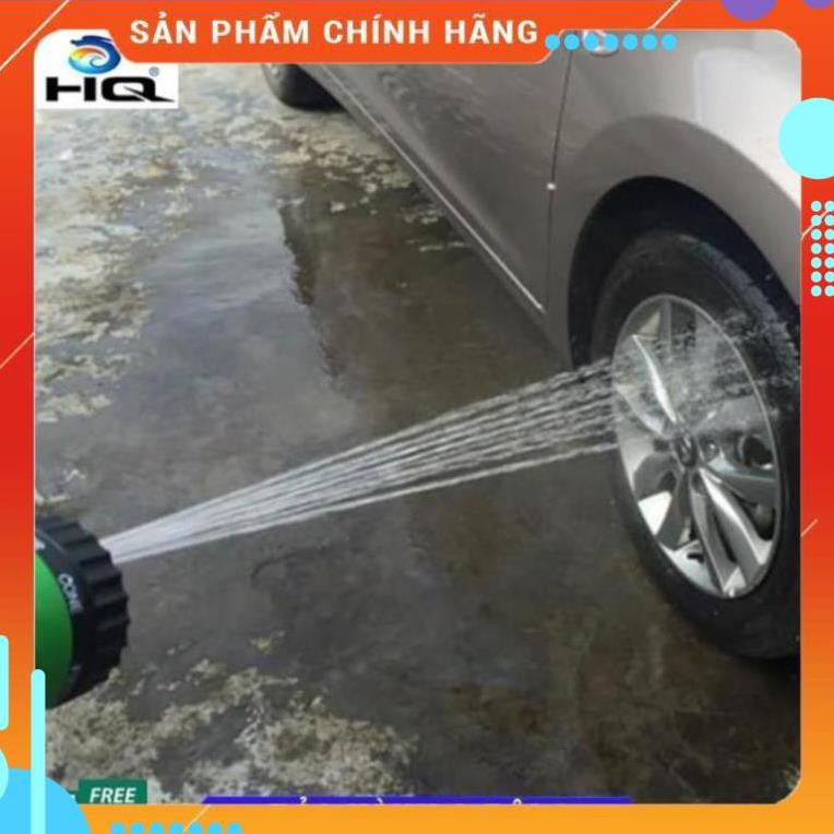 Vòi xịt rửa xe,Vòi phun nước tưới cây tăng áp thông minh 8 chế độ 815576 (cút vàng,nối xanh - dây xanh)