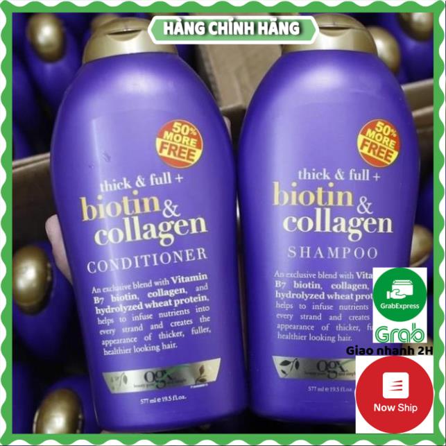 [MUA 1 TẶNG1] ✅Biotin Collagen Chống Rụng Tóc Và Kích Thích Mọc Tóc✅Biotin Collagen 1 cặp Dầu Gội+Xả 577ml