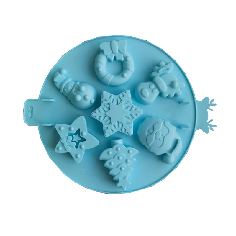 Khuôn Silicone Tạo Hình Làm Bánh Kẹo Hình Người Tuyết 3D Thân Thiện Với Môi Trường