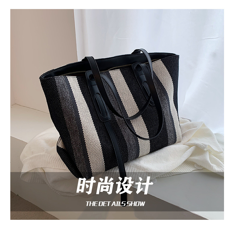Túi Xách Nữ Jasmin Noir Làm Bằng Vải Len Cỡ Lớn Thiết Kế Đơn Giản