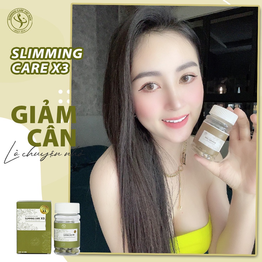 Giảm cân Slimming Care X3 hộp 30v Zuka Beauty từ thảo mộc thiên nhiên giảm cân an toàn tại nhà