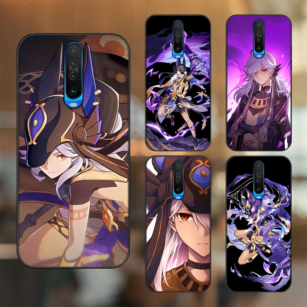 Ốp lưng Xiaomi K30 viền đen in hình Cyno Genshin Impact