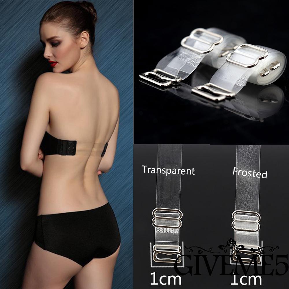 Cặp dây áo ngực trong suốt có khóa bằng kim loại tiện dụng