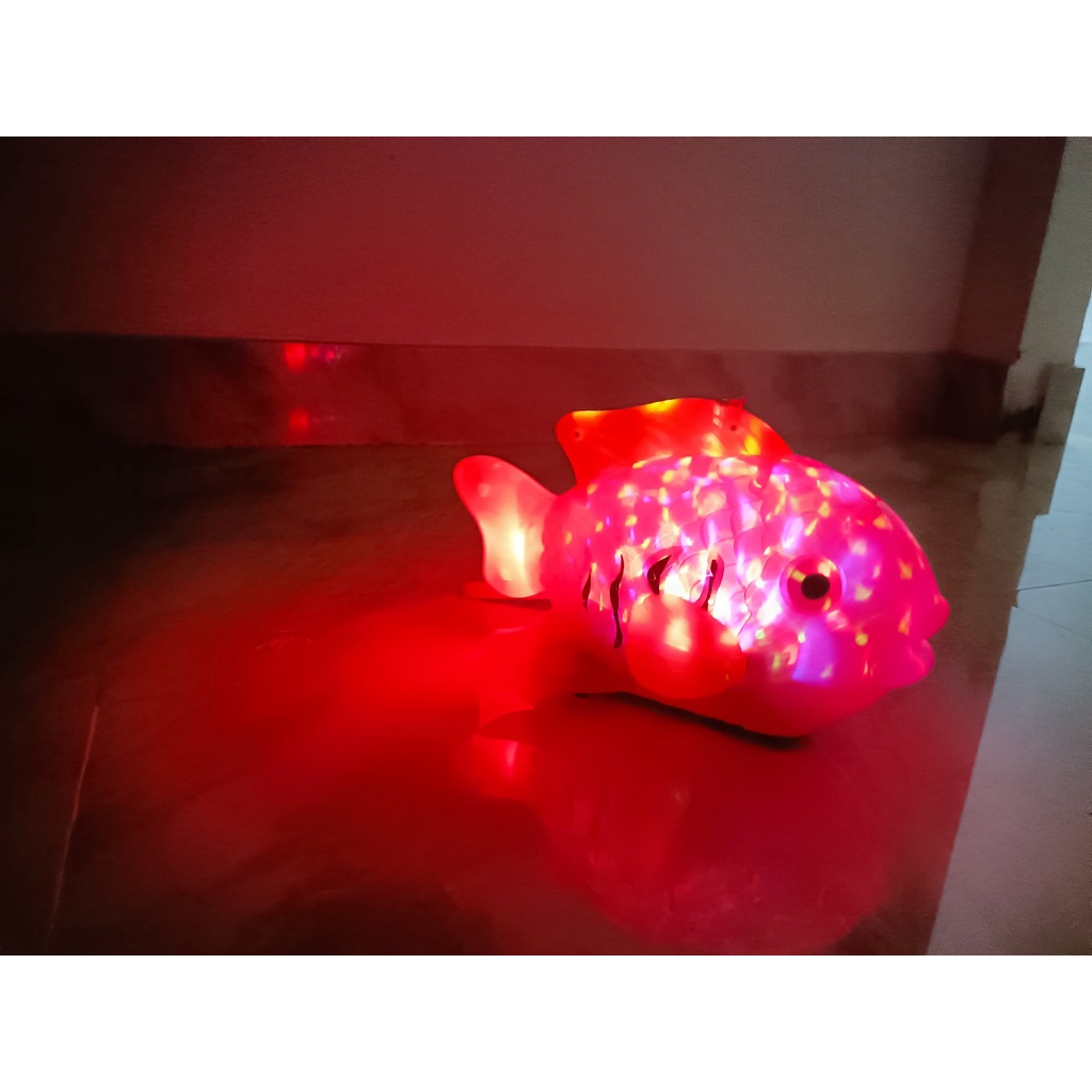 Đèn lồng trung thu cá chép cỡ đại Lồng đèn chạy pin có nhạc đèn led 3d vẫy đuôi bơi lượn trên cạn như cá thật