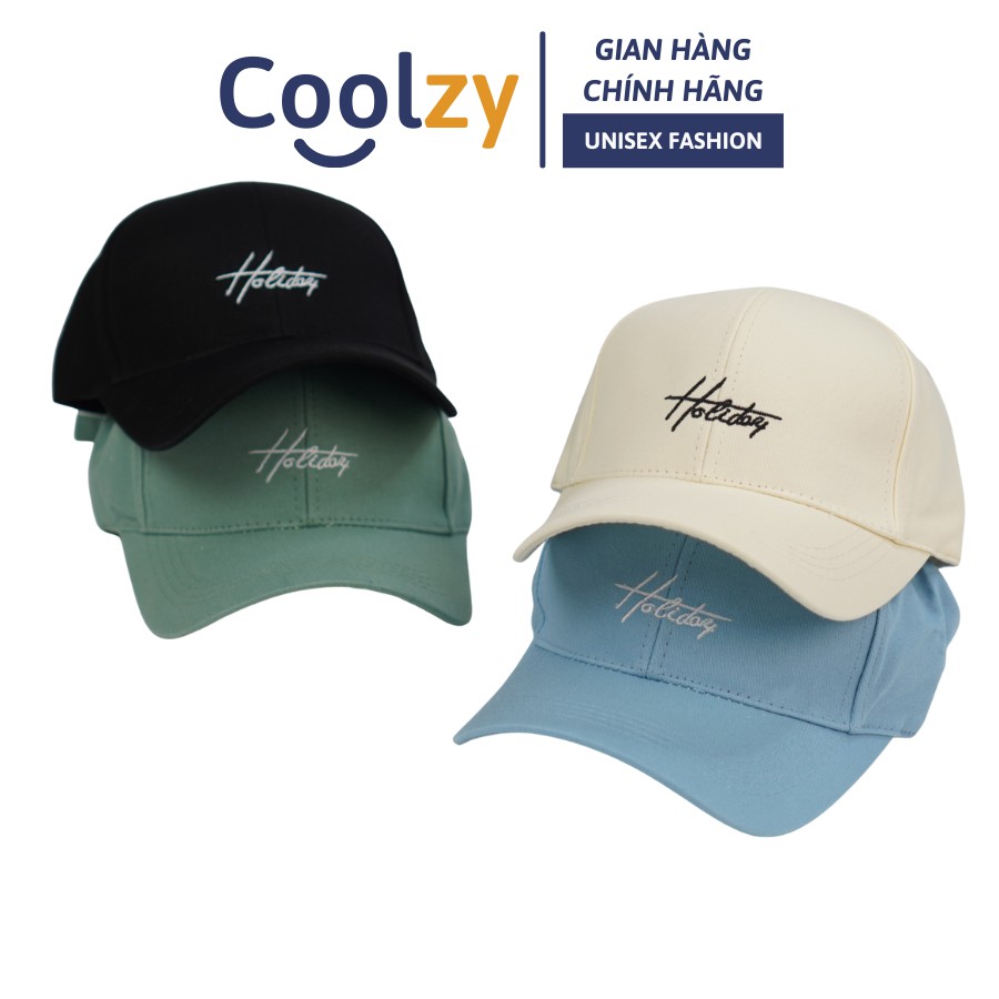 [Mã FAMARAL1 giảm 10K đơn 50K]Mũ lưỡi trai ❤️ Nón kết thêu hình chữ Holiday chất kaki cao cấp form unisex nam nữ N25