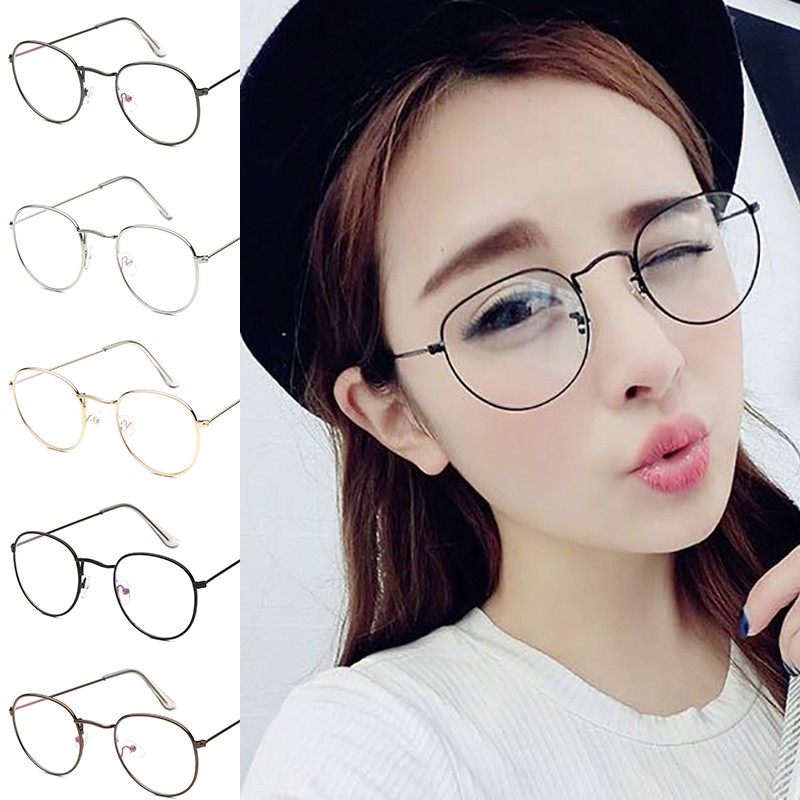 Mắt kính gọng tròn chống bức xạ thiết kế thời trang