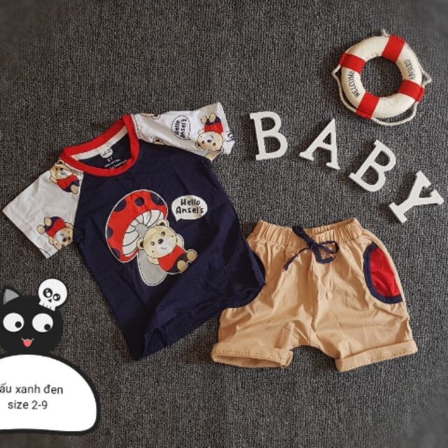 Combo 2 bộ thun bé trai