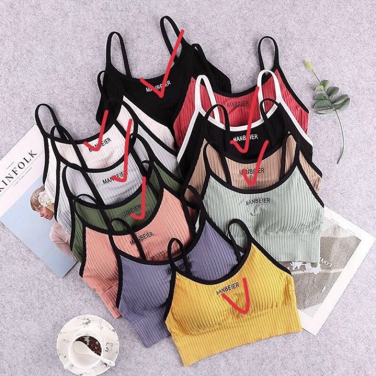 Áo Lót NữÁo Thể Thao-Bra 2 Dây Coton Co Giản 4 Chiều 808 chữ A808C