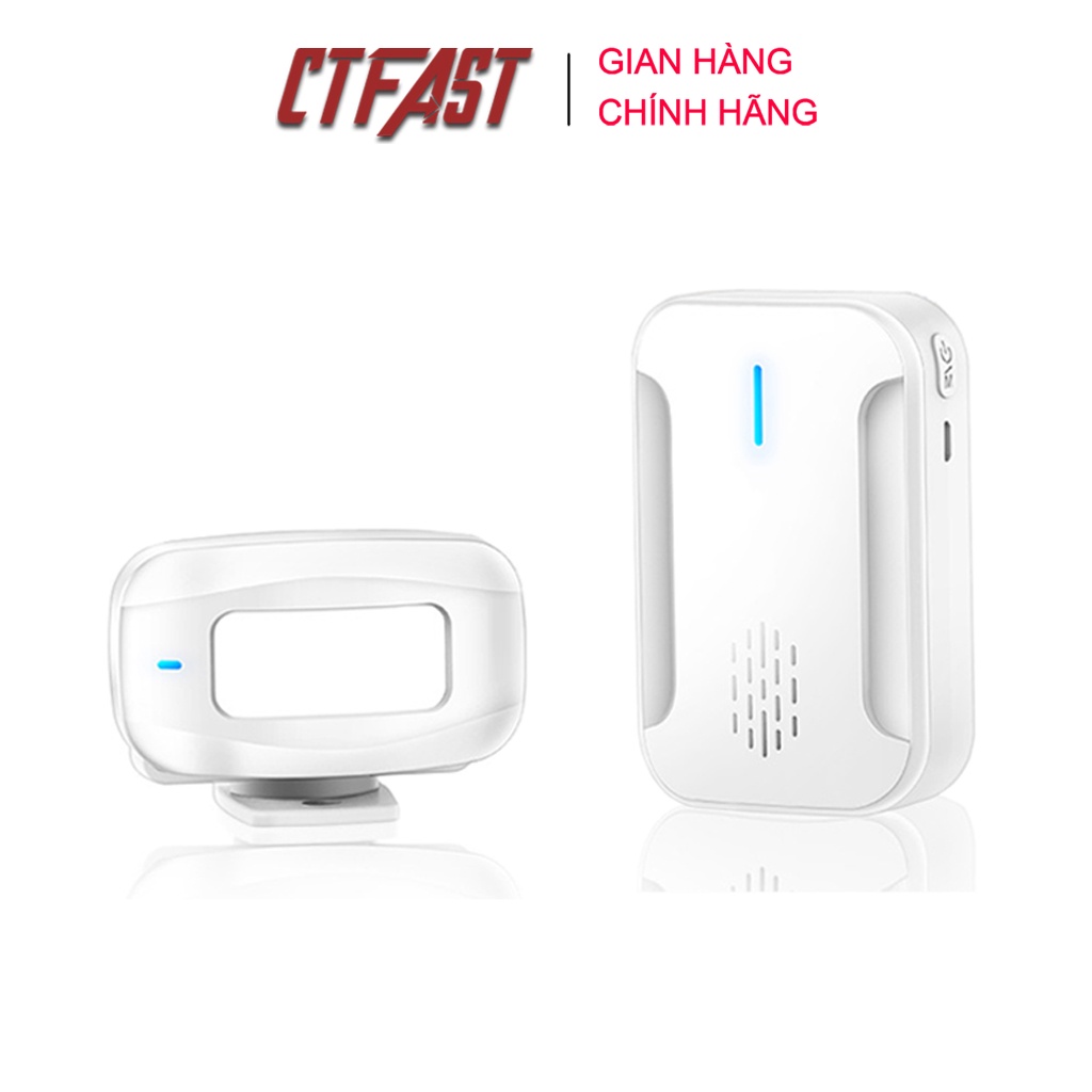 Chuông Báo Khách Cửa Hàng, Báo Động Chống Trộm CTFAST-02, Cảm Biến Chuyển Động Hồng Ngoại, 1 Đầu Phát, 1 Đầu Thu