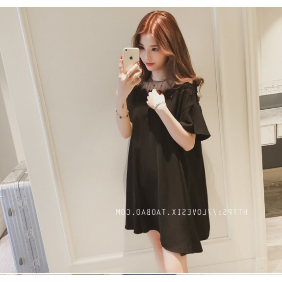 Váy đầm nữ xinh MINALADY viền ren cổ dây đai lưng Hàng Quảng Châu chất đẹp | BigBuy360 - bigbuy360.vn