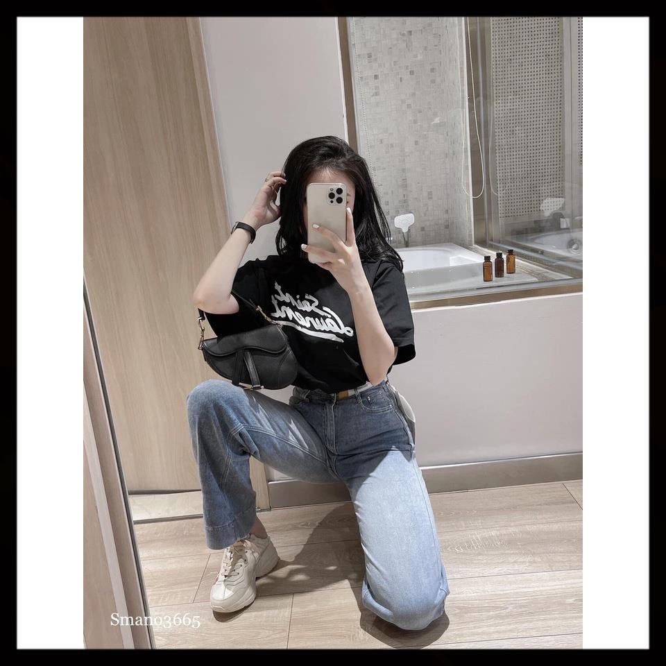 Áo phông nam nữ 🔱FULL SIZE ĐỦ MÀU🔱 Áo T SHIRT Saint Laurent logo thêu T104 P87