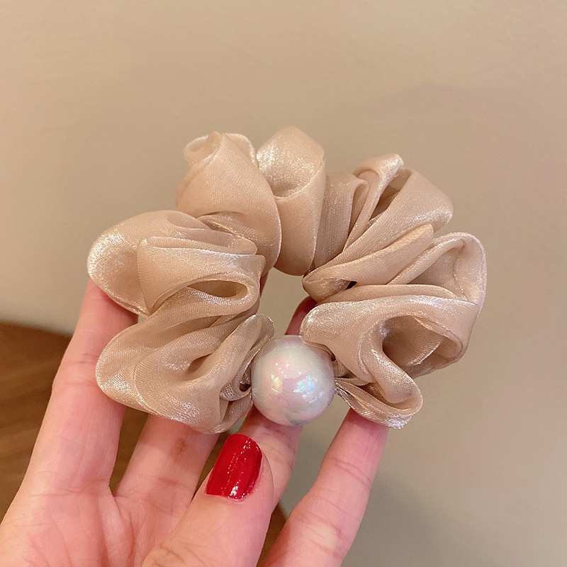 Dây cột tóc Haimeikang dạng lưới đính ngọc trai lớn thời trang Hàn Quốc