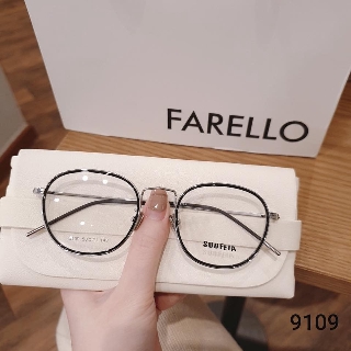 Gọng kính cận nữ Hàn Quốc cao cấp dáng tròn ngang 9109 - Gọng cận kim loại dành riêng cho bạn cá tính