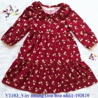 Váy nhung tăm size 1_10t