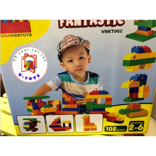 Bộ Lego 102 Chi Tiết Giúp Trẻ Phát Triển Trí Tuệ, Sức Sáng Tạo và Khả Năng Tư Duy - Hàng Việt Nam Chất Lượng Cao
