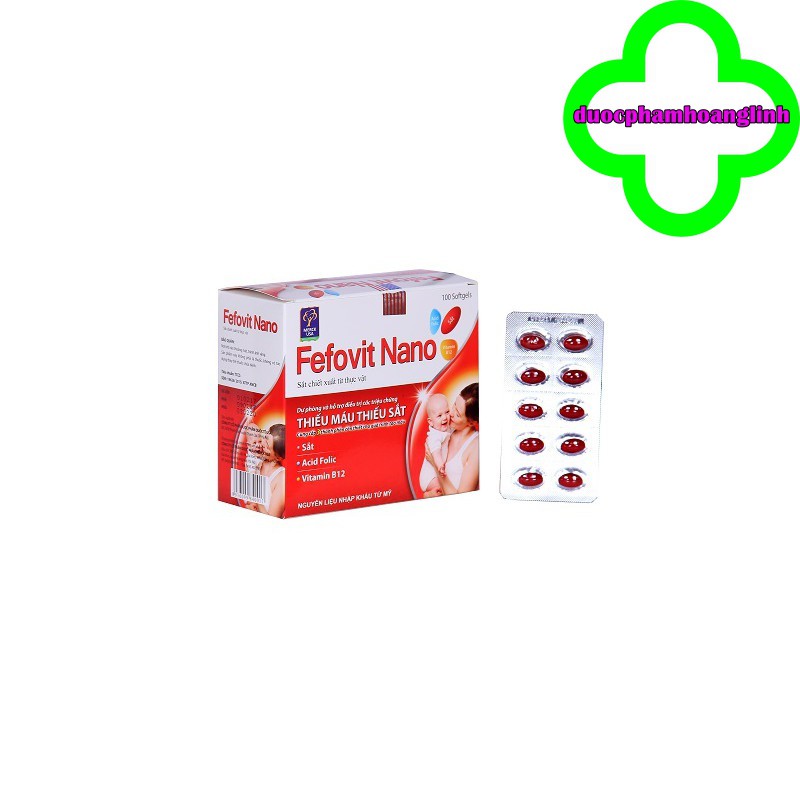 FEFOVIT NANO - Bổ sung sắt cho người thiếu máu , phụ nữ đang mang thai và cho con bú