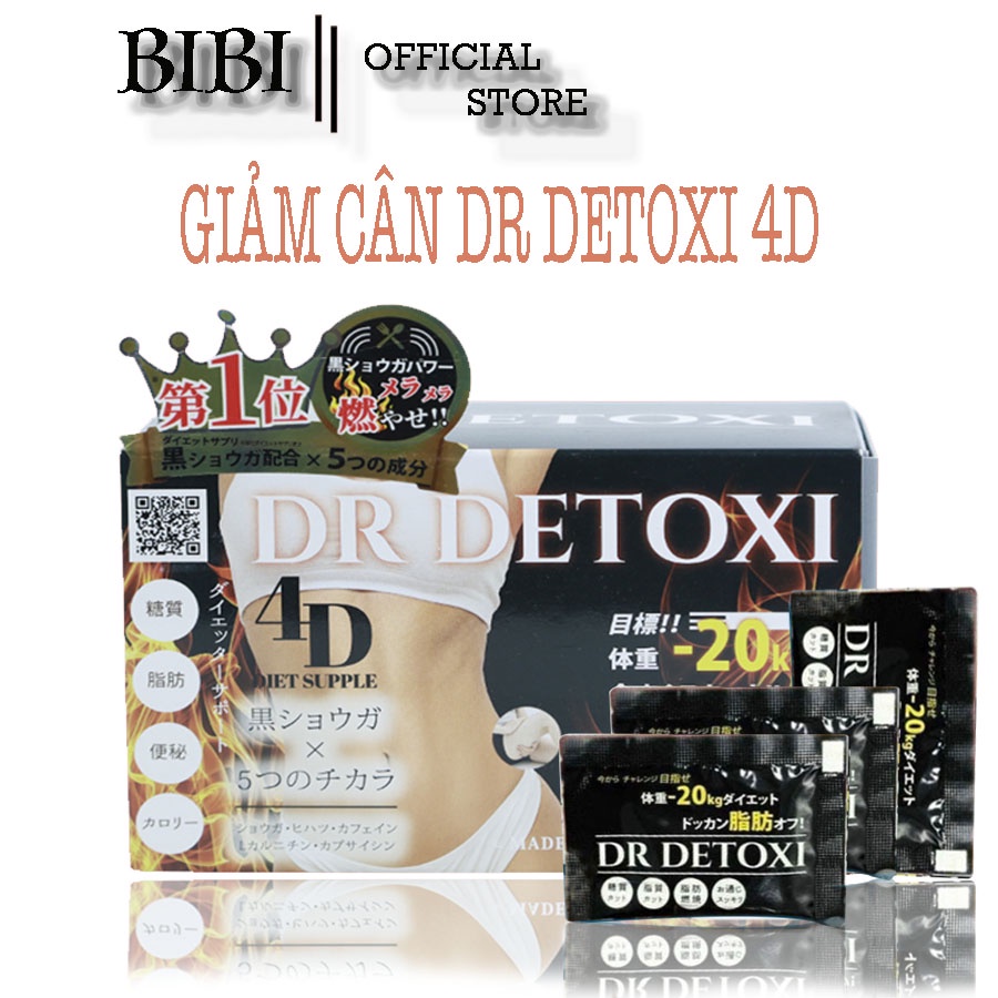 VIÊN UỐNG GIẢM CÂN THẢI ĐỘC NHẬT BẢN 4D DR DETOXI CHÍNH HÃNG NHẬT BẢN