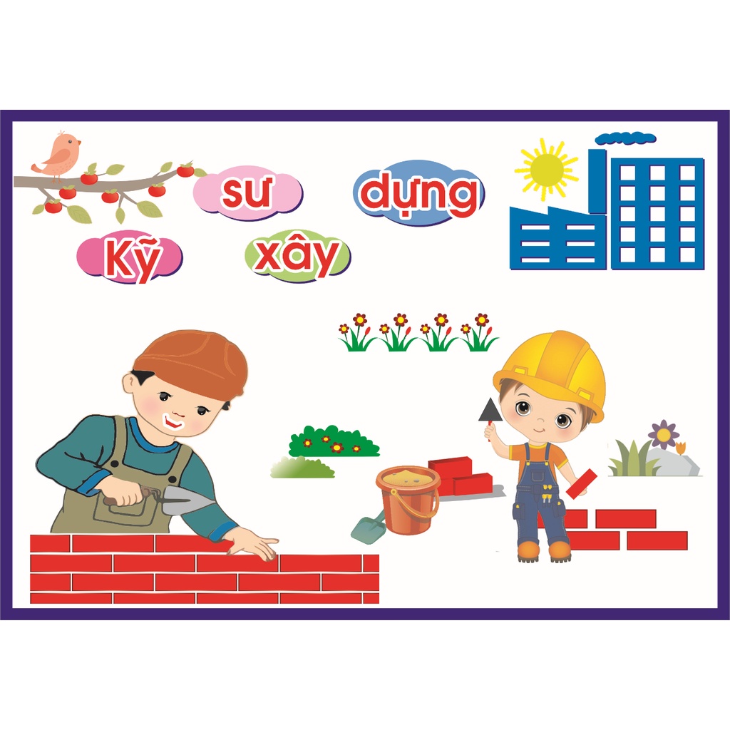 Góc nghệ thuật, góc học tập, góc xây dựng, góc chọn vai kích thước 60x90cm