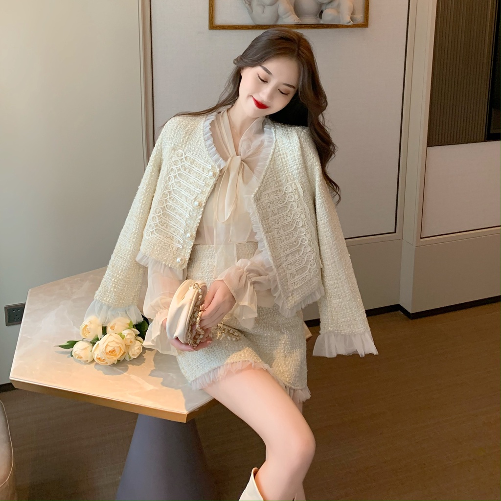 Set váy dạ cao cấp tôn dáng sang chảnh