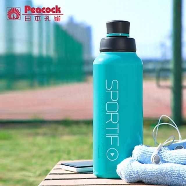 Bình Nước Thể Thao Giữ Nhiệt Nhật Peacock 800ml Sportif Connexion