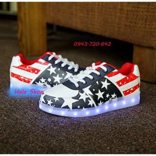 [SHOP YÊU THÍCH] Giày Đèn Led Cờ Mỹ