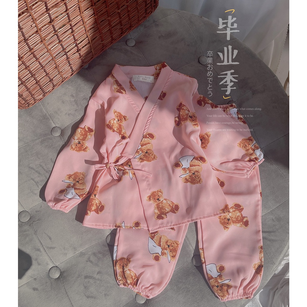 Bộ Pijama Lụa Mango Yakuta Dành Cho Bé Gái - BPN16 - Babi mama