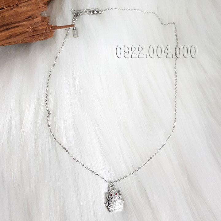 Dây chuyền con cóc ngậm đồng tiền, dây chuyền nữ titan DZ1686.