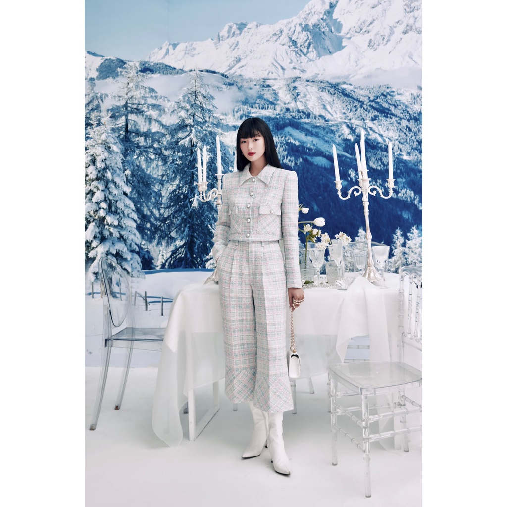 Set áo blazer tweed và quần suông HUONG BOUTIQUE HBVEST165