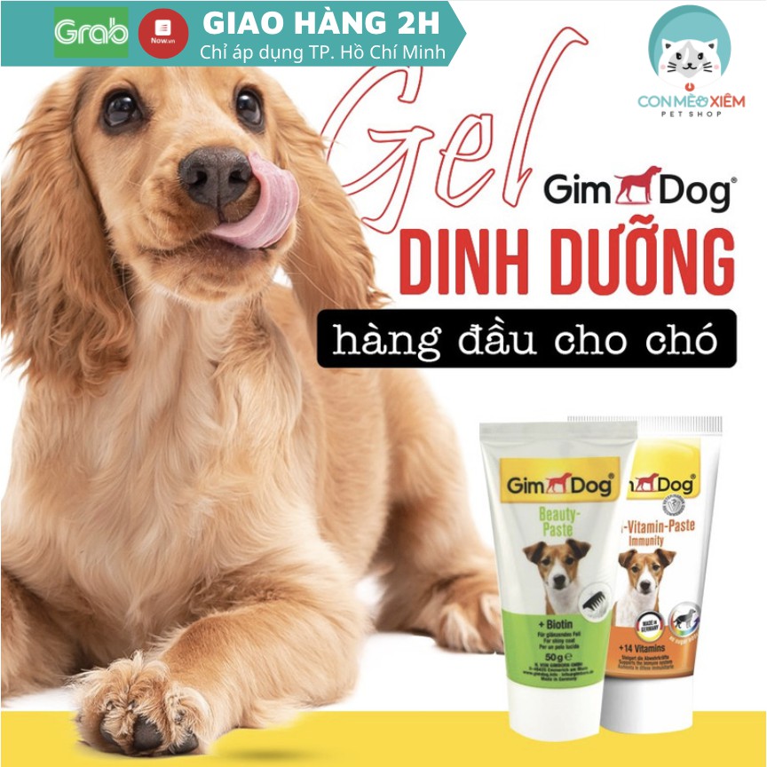 Gel dinh dưỡng cho chó Gimdog 50g, vitamin lông da bóng mượt chắc móng cún Con Mèo Xiêm