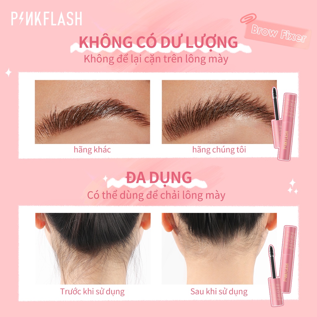 [Hàng mới về] Gel tạo dáng lông mày PINKFLASH tự nhiên chống dính lâu trôi đa năng