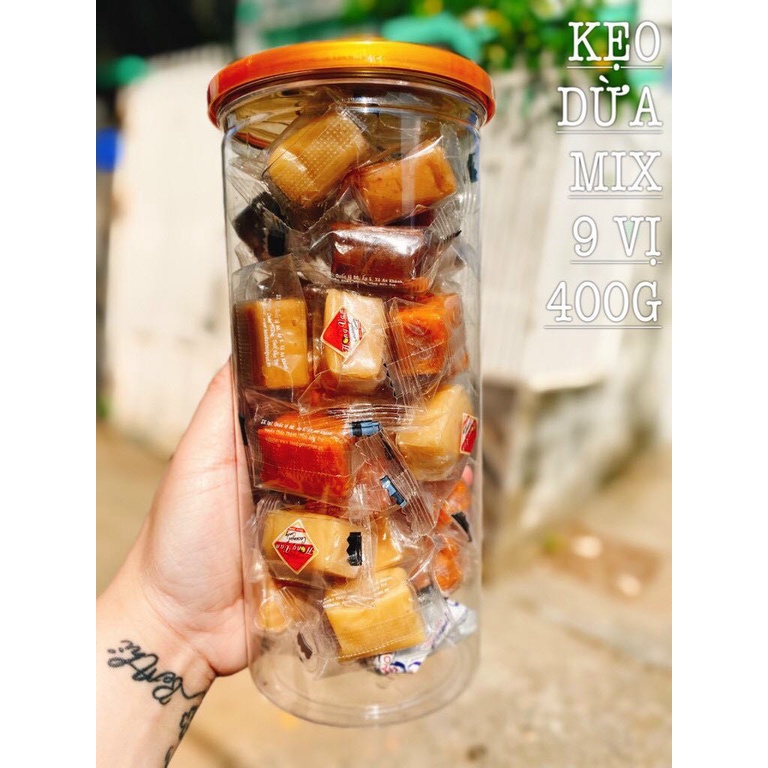 Kẹo dừa mix 9 vị túi 1 kg