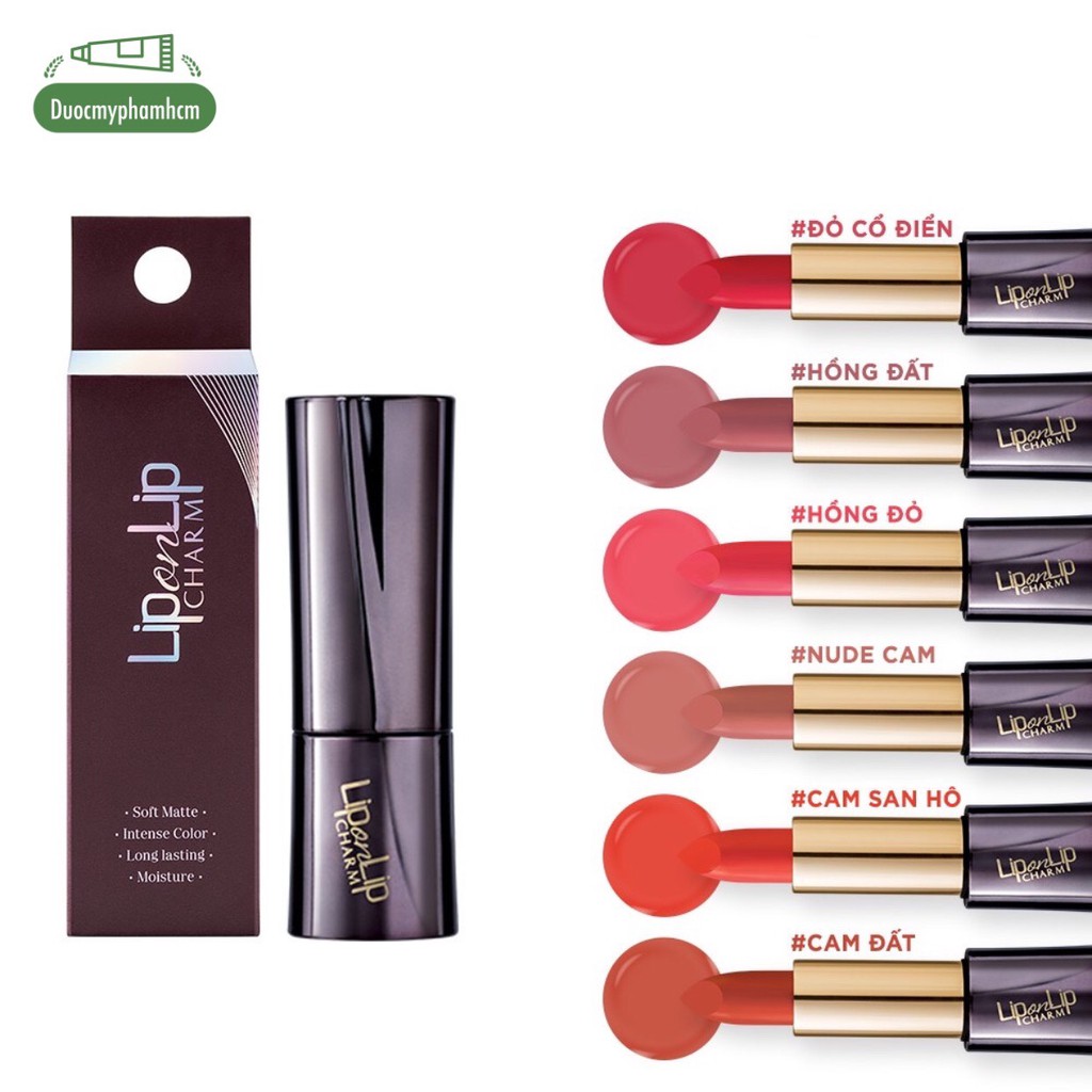 Son lì Collagen siêu mịn Lip On Lip Charm 4g